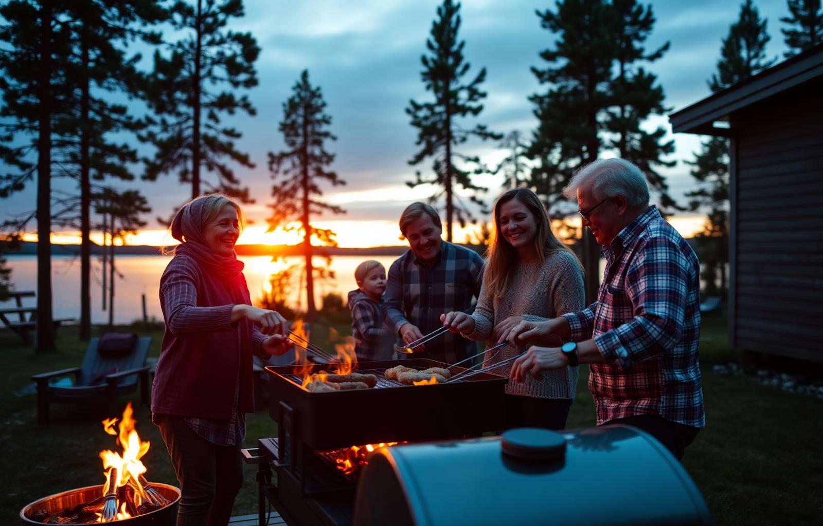 Grilling by the lake