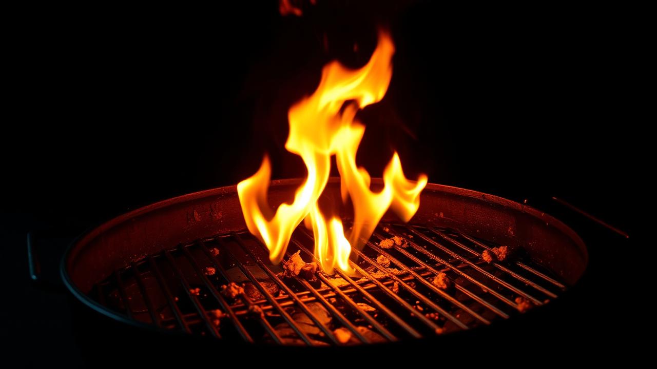 Grillin rasvapoltto – voimakkaat liekit karbonisoivat rasvaa kuuman grillin sisällä